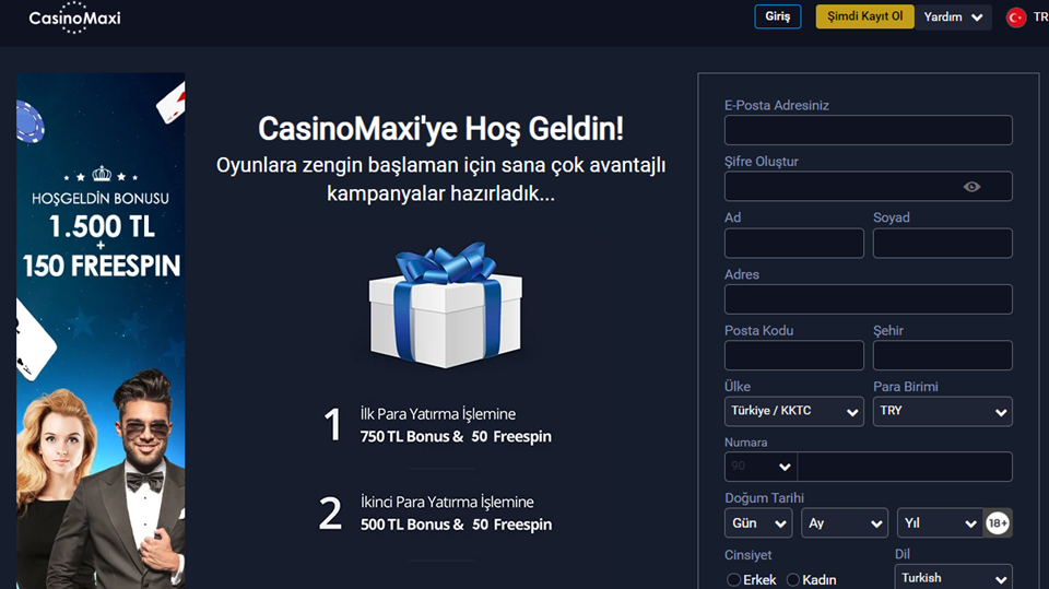 Casinomaxi Üyelik Açma